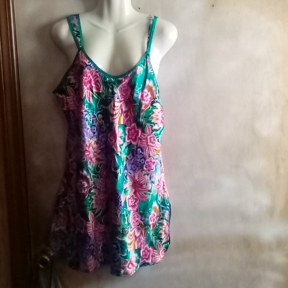 Vintage silky soft robe and floral gown - Picture 2 of 9